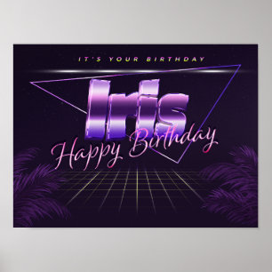 Iris Name Vorname retro Poster Geburtstag