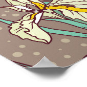 Iris Narcissus Flowers  Naadloos Poster (Hoek)