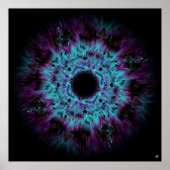 Iris nevel - kleurrijk abstract patroon v1.1 poster (Voorkant)