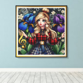 Iris onder de Gouden Symfonie Canvas Afdruk (Insitu (Houten vloer))