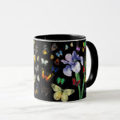 IRIS ONG COLORFUL BUTTERFLIES Black Floral Mok (Voorkant rechts)