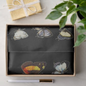 IRIS ONG COLORFUL BUTTERFLIES Black Floral Tissuepapier (Geschenk)