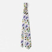 IRIS ONG COLORFUL BUTTERFLIES White Floral Stropdas (Achterkant)