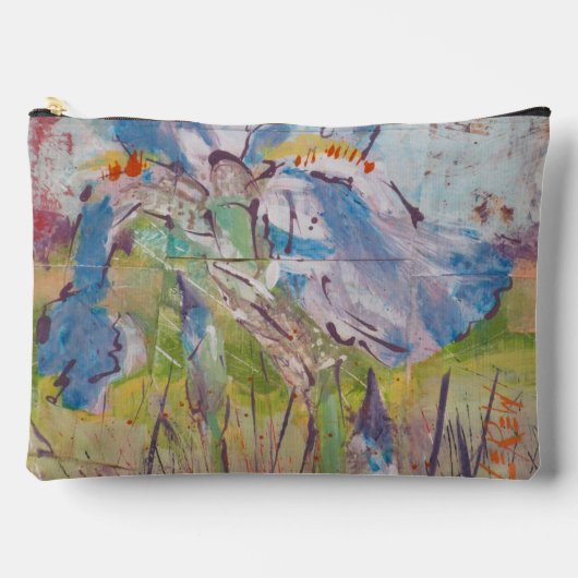 Iris op collage-schilderij / Kunstenaar Larry Lere Etui (Voorkant)