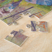 Iris op collage-schilderij / Kunstenaar Larry Lere Legpuzzel (Zijkant)
