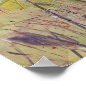 Iris op collage-schilderij / Kunstenaar Larry Lere Poster (Hoek)