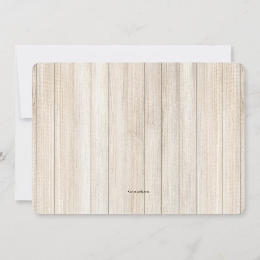 Iris op hout uitnodiging (Achterkant)