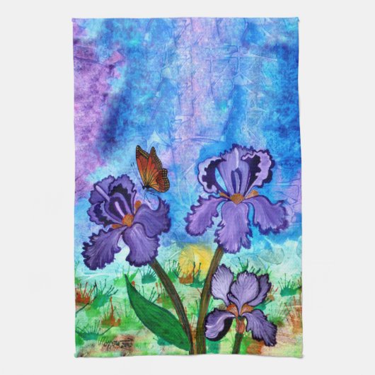 Iris op Sunrise 16 x 24-inch Handdoek (Verticaal)
