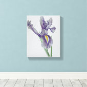 Iris opgerekt canvasprint canvas afdruk (Insitu (Houten vloer))