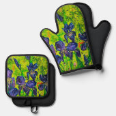 Iris ovenhandschoen ovenwant & pannenlap set (Voorkant / Achterkant)