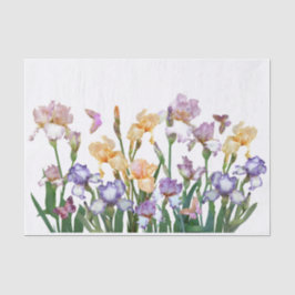 Iris Paars Butterfly roze Floral Tissuepapier