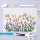 Iris Paars Butterfly roze Floral Tissuepapier (Craft)