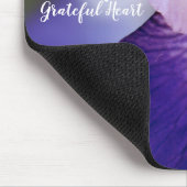 Iris Paars Grateful Heart Quote Muismat (Hoek)