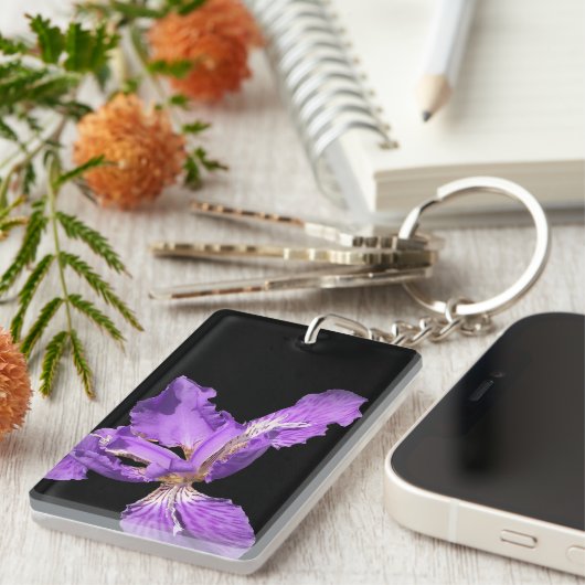 Iris Paars Sleutelhanger (Voorkant Rechts)