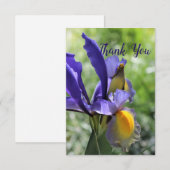 Iris Paarse Dankkaart Bedankkaart (Voorkant / Achterkant)