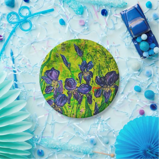 Iris Paper-Bord Papieren Bordje (Feest)