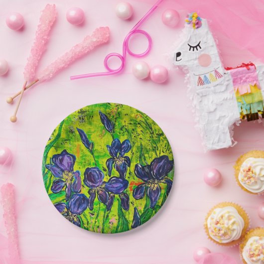 Iris Paper-Bord Papieren Bordje (Feest)