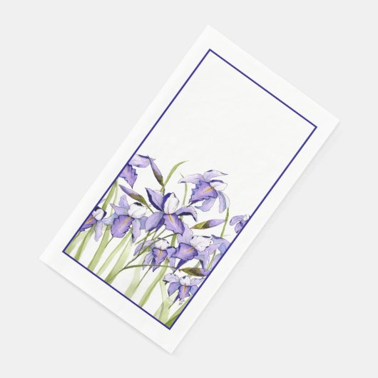 Iris Papieren gastendoekjes of servetten (Hoek)