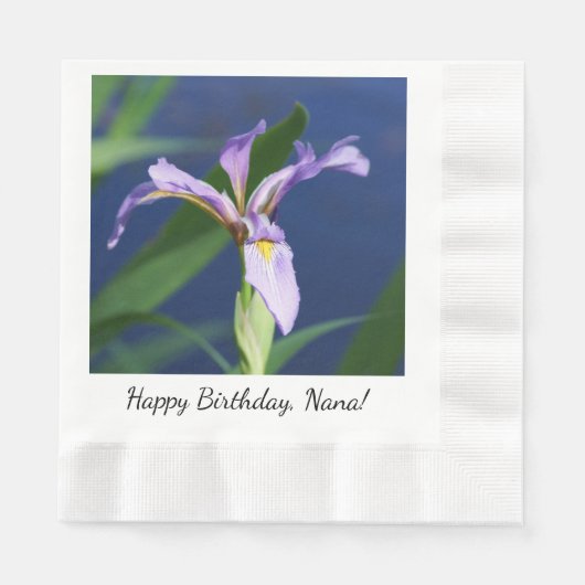 Iris Party Napkins aanpassen Servet (Voorkant)