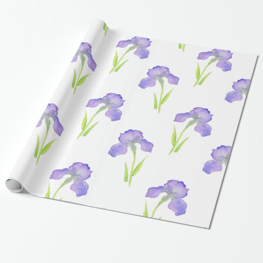Iris Pattern Cadeaupapier (Uitgerold)