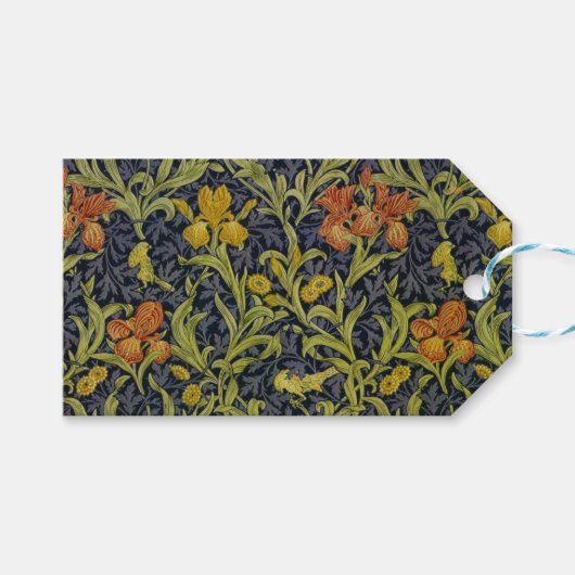 Iris Pattern (door William Morris) Cadeaulabel (Voorkant (Horizontaal))
