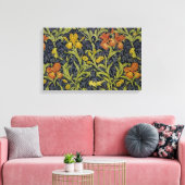 Iris Pattern (door William Morris) Canvas Afdruk (Insitu (Woonkamer))