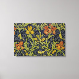 Iris Pattern (door William Morris) Canvas Afdruk