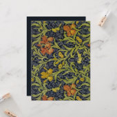 Iris Pattern (door William Morris) Kaart (Voorkant / Achterkant in situ)