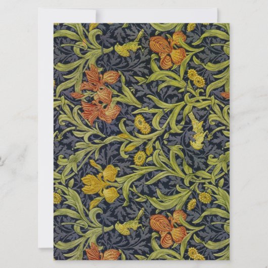 Iris Pattern (door William Morris) Kaart (Voorkant)