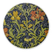 Iris Pattern (door William Morris) Keramische Knop (Voorkant)
