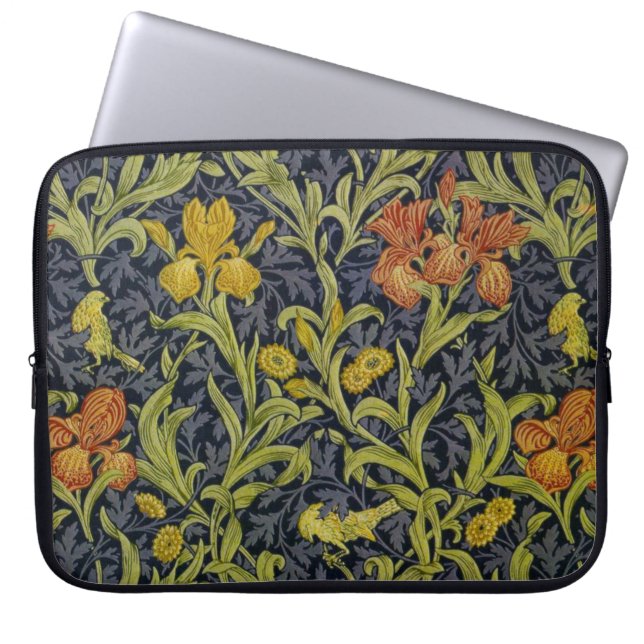 Iris Pattern (door William Morris) Laptop Sleeve (Voorkant)