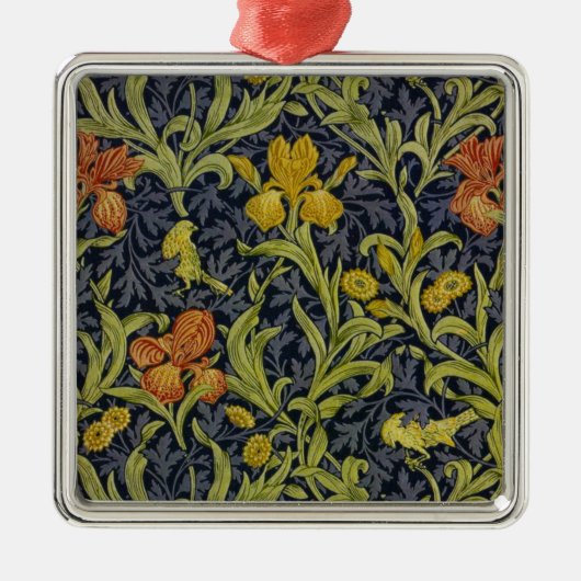 Iris Pattern (door William Morris) Metalen Ornament (Voorkant)