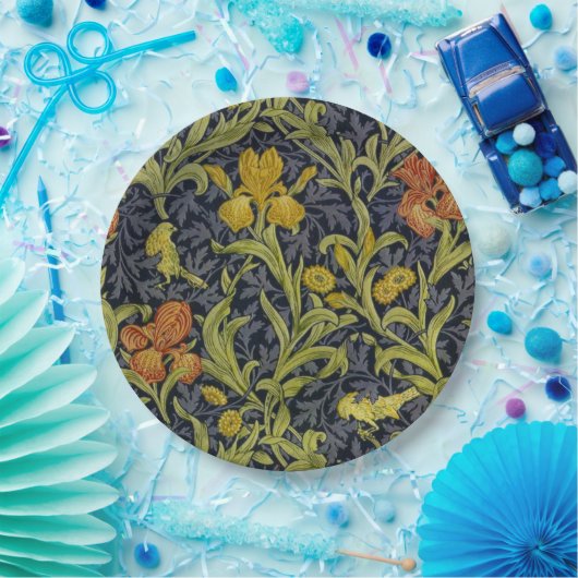 Iris Pattern (door William Morris) Papieren Bordje (Feest)
