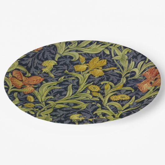 Iris Pattern (door William Morris) Papieren Bordje (Gekanteld)
