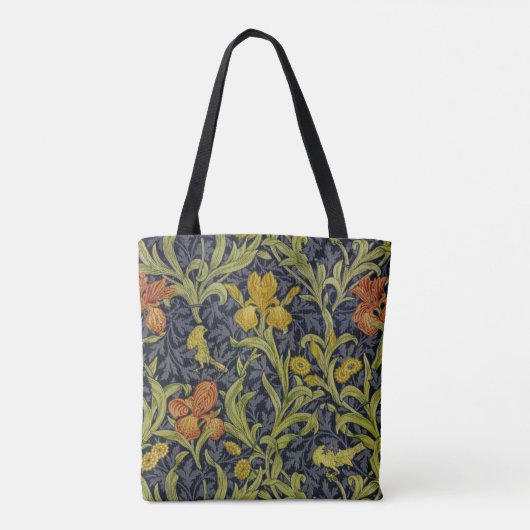Iris Pattern (door William Morris) Tote Bag (Achterkant)