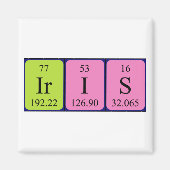 Iris periodiek table name magnet (Voorkant)