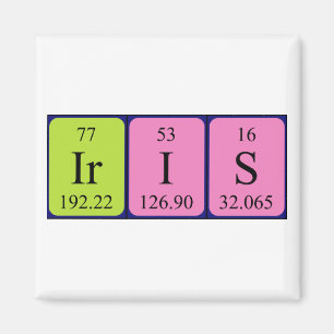 Iris periodiek table name magnet