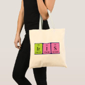 Iris periodieke tabelnaam canvas tas (Voorkant (product))