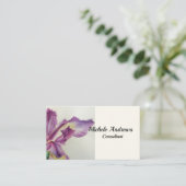  Iris personaliseer Visitekaartjes Lavender (Staand voorkant)