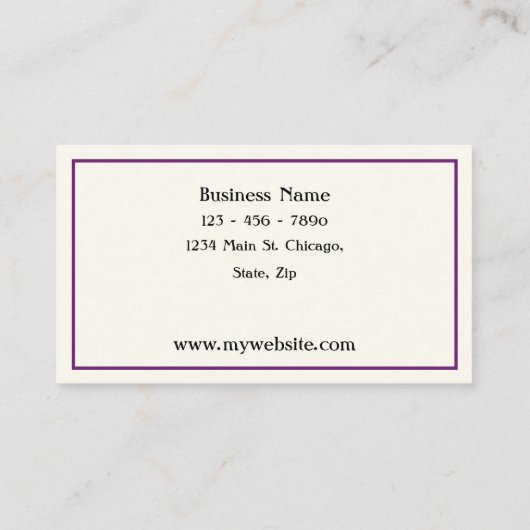 Iris personaliseer Visitekaartjes Lavender (Achterkant)