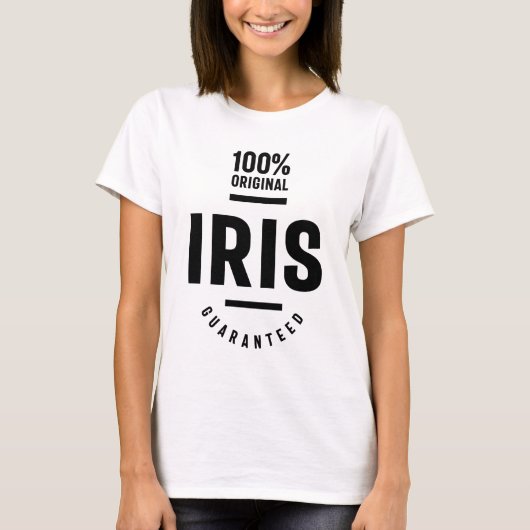 Iris Persoonlijke naam Birthday Gift T-shirt (Voorkant)