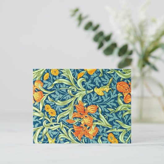 Iris, popular design by William Morris, Briefkaart (Staand voorkant)