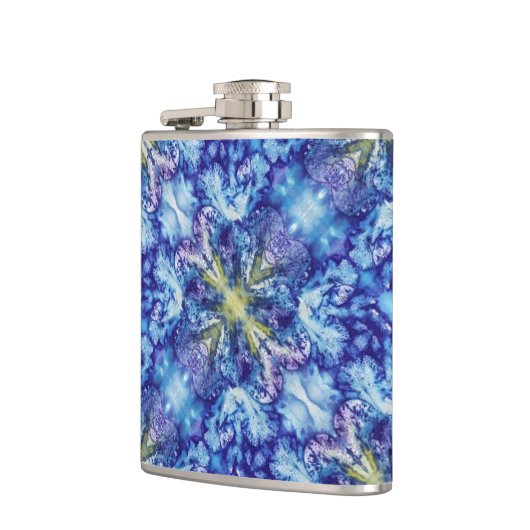Iris Print Design Flask Heupfles (Links)