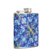 Iris Print Design Flask Heupfles (Rechts)