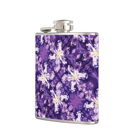 Iris Print Design Flask Heupfles (Links)