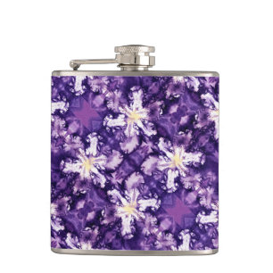 Iris Print Design Flask Heupfles