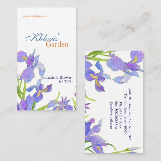  Iris professionele bloemist Visitekaartje (Voorkant / Achterkant)