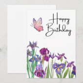 Iris Pumila aquarel verjaardagskaart Feestdagenkaart (Voorkant / Achterkant)