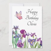 Iris Pumila naam verjaardagskaart Feestdagenkaart (Voorkant)