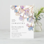 Iris QR Code Wedding Kaart (Staand voorkant)